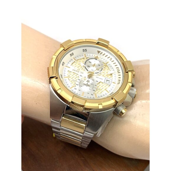 Invicta Men's Watch 28120 Aviator Chronograph Quartz Two Tone Stainless Steel - Picture 6 of 15